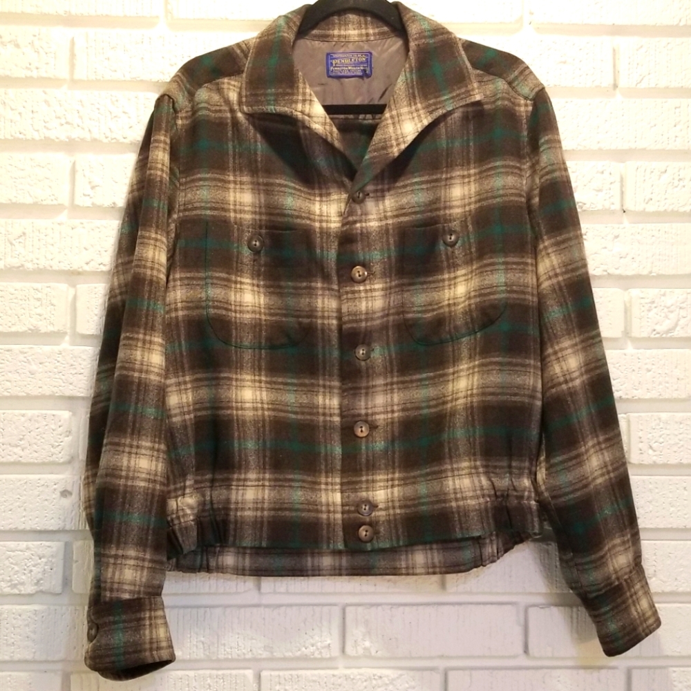 Mens Medium 100% wool Shirt Jacket